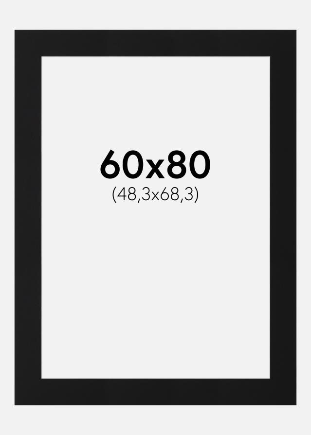 Paspartuu Must Standard (Valge Südamik) 60x80 cm (48,3x68,3)