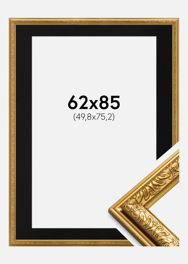 Raam Nostalgia kuldne 62x85 cm - paspartuu muster 20x30 inches