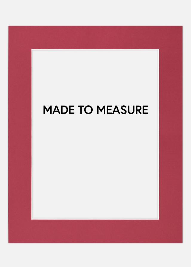 Erimõõtude järgi valmistatud, veinipunane paspartuu, valge äär