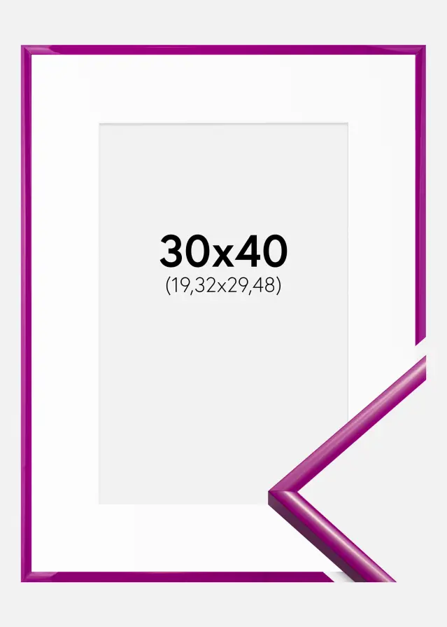 Raam New Lifestyle Fuchsia 30x40 cm - paspartuu valge 8x12 inches
