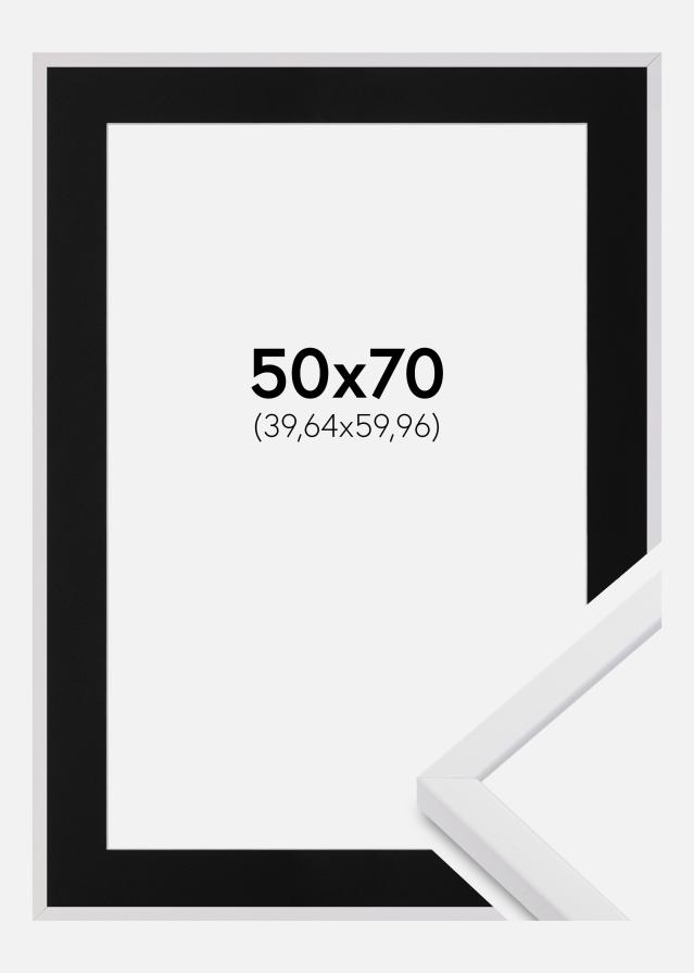 Raam E-Line valge 50x70 cm - paspartuu muster 16x24 inches