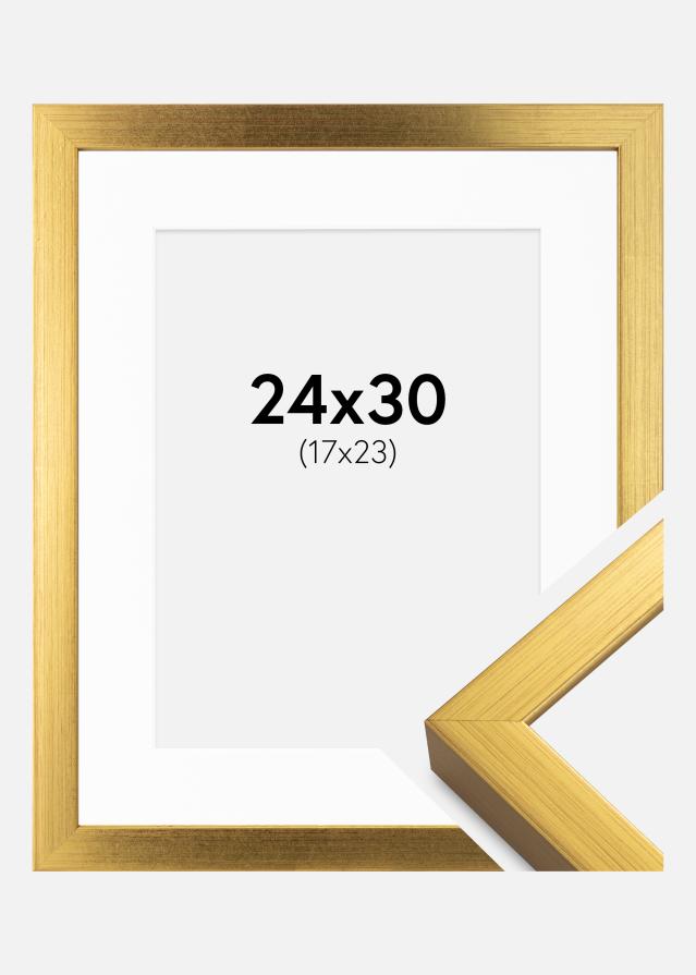 Raam Falun kuldne 24x30 cm - paspartuu valge 18x24 cm