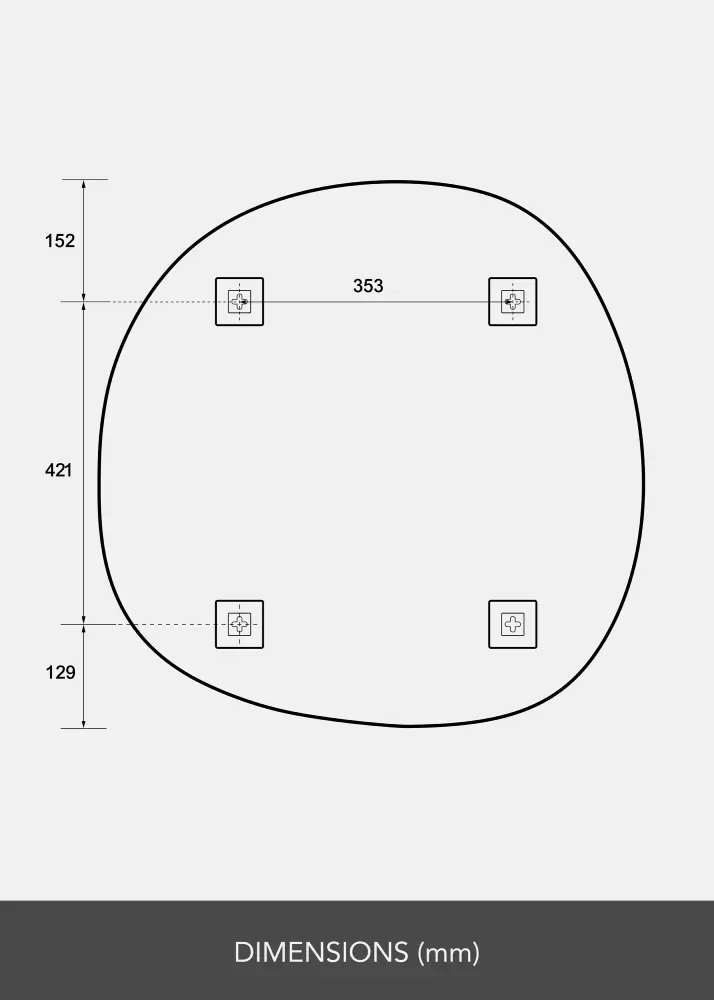 Peegel Roundy II 70x70 cm