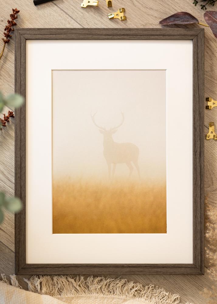 Raam Hermes Akruulklaas Grey Oak 24x30 cm