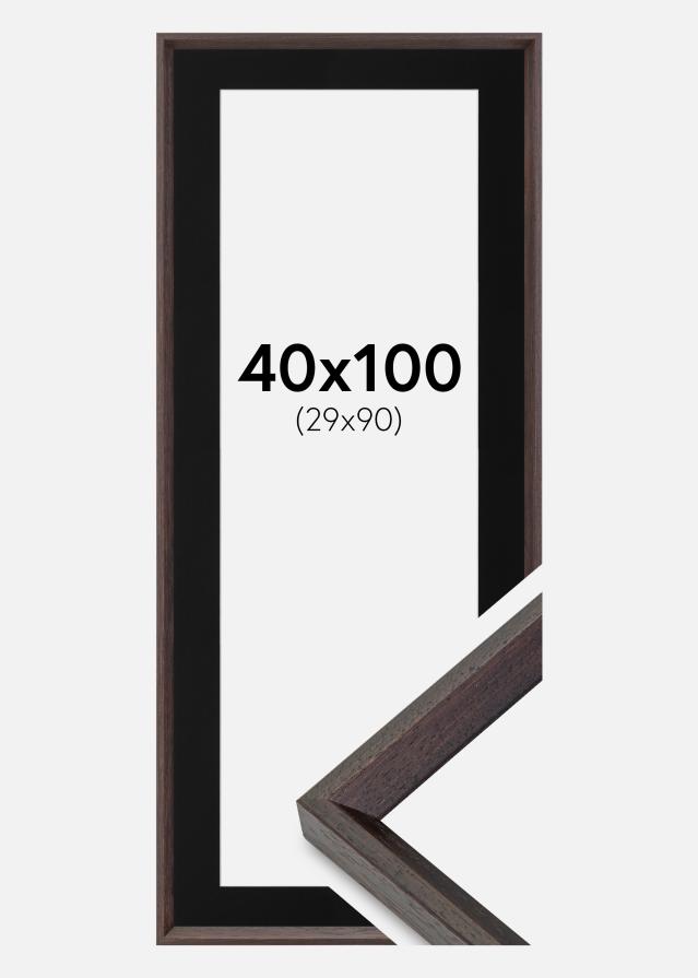 Raam Globe Espresso 40x100 cm - paspartuu muster 30x91 cm