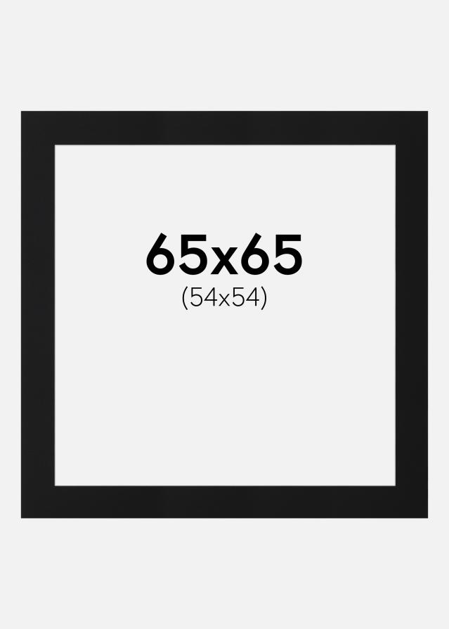 Paspartuu Must Standard (Valge Südamik) 65x65 cm (54x54)