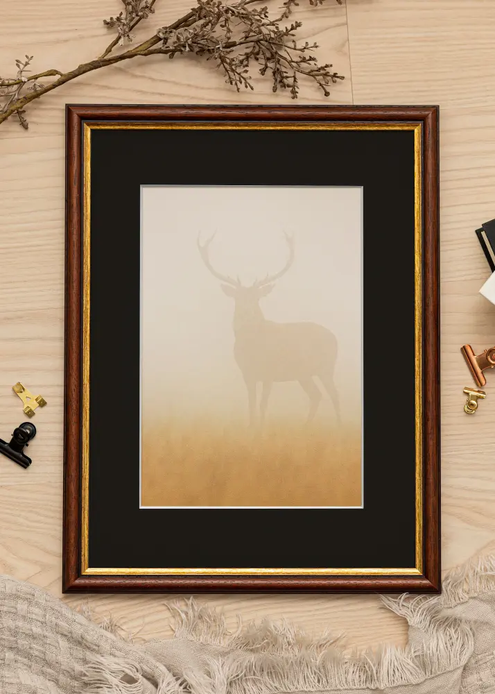 Raam Siljan pruun 60x90 cm - paspartuu muster 50x80 cm
