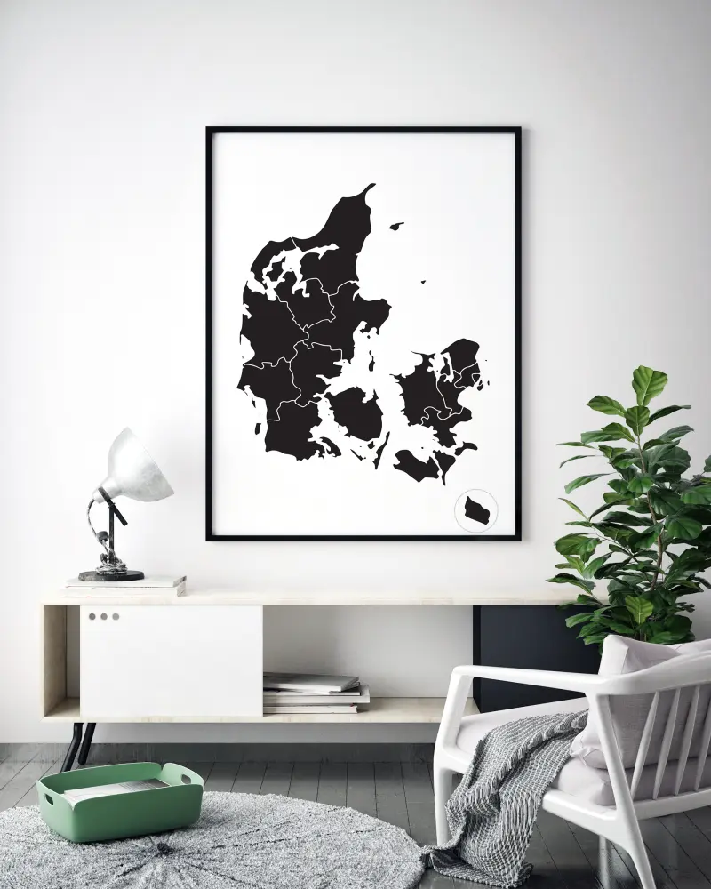 Kaart - Danmark - muster Plakat