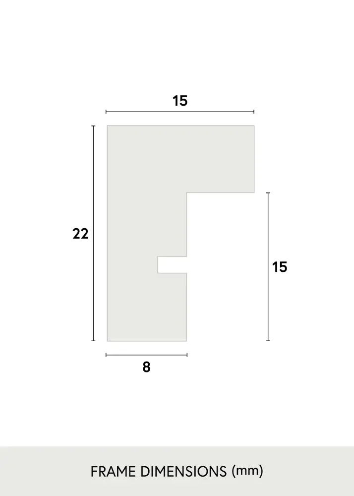 Raam E-Line Wide tamm 70x100 cm - paspartuu valge 59,4x84 cm (A1)