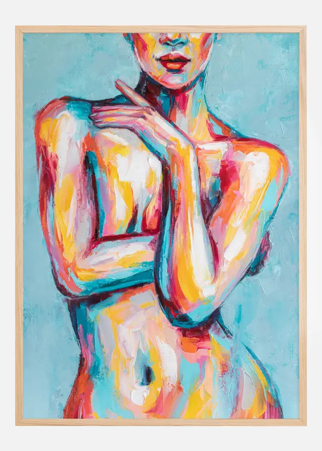 Womens Body Painting Plakat