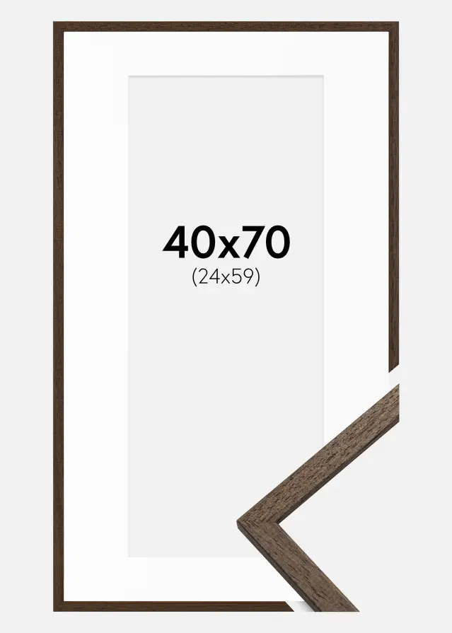 Raam Edsbyn pahkel 40x70 cm - paspartuu valge 25x60 cm