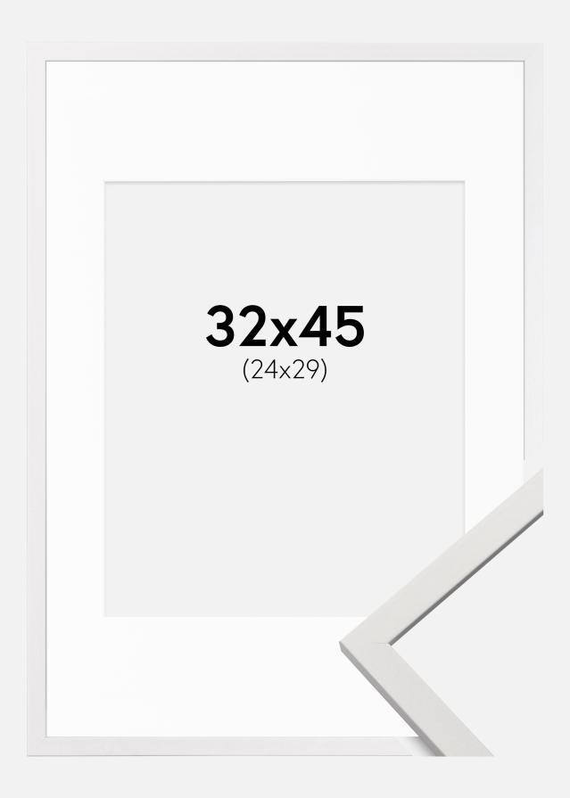 Raam Edsbyn valge 32x45 cm - paspartuu valge 25x30 cm