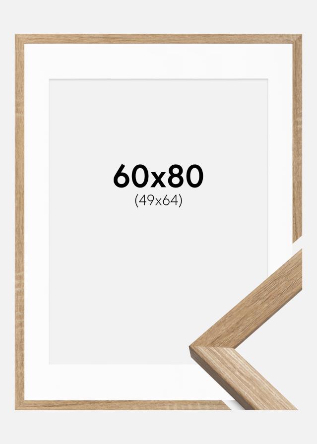 Raam Fiorito hele tamm 60x80 cm - paspartuu valge 50x65 cm