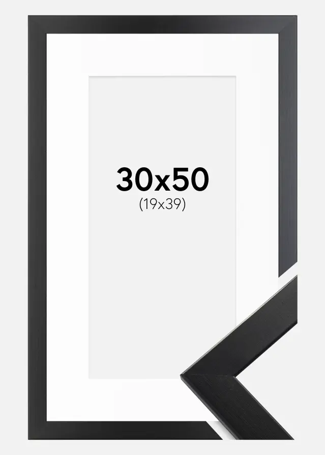 Raam Trendline muster 30x50 cm - paspartuu valge 20x40 cm