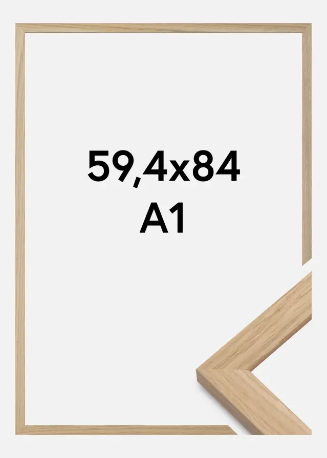 Raam Oak Wood Akruulklaas 59,4x84 cm (A1)