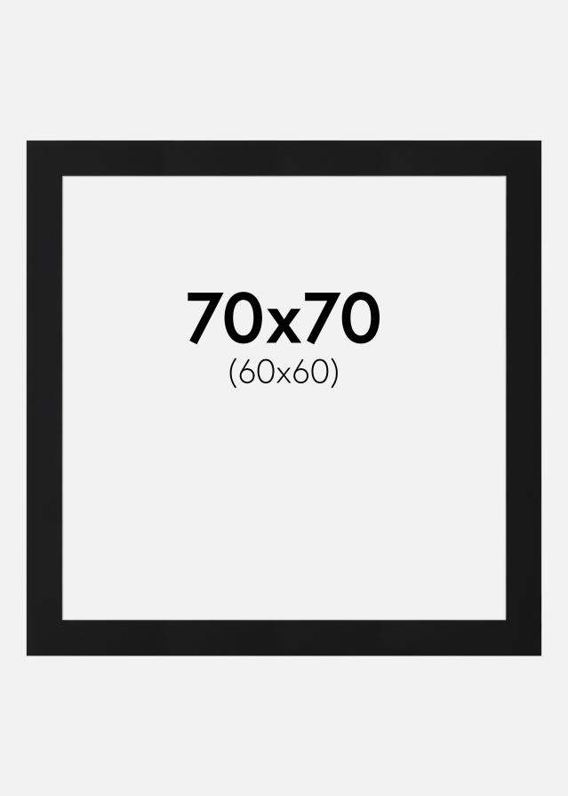 Paspartuu Must Standard (Valge Südamik) 70x70 cm (60x60)