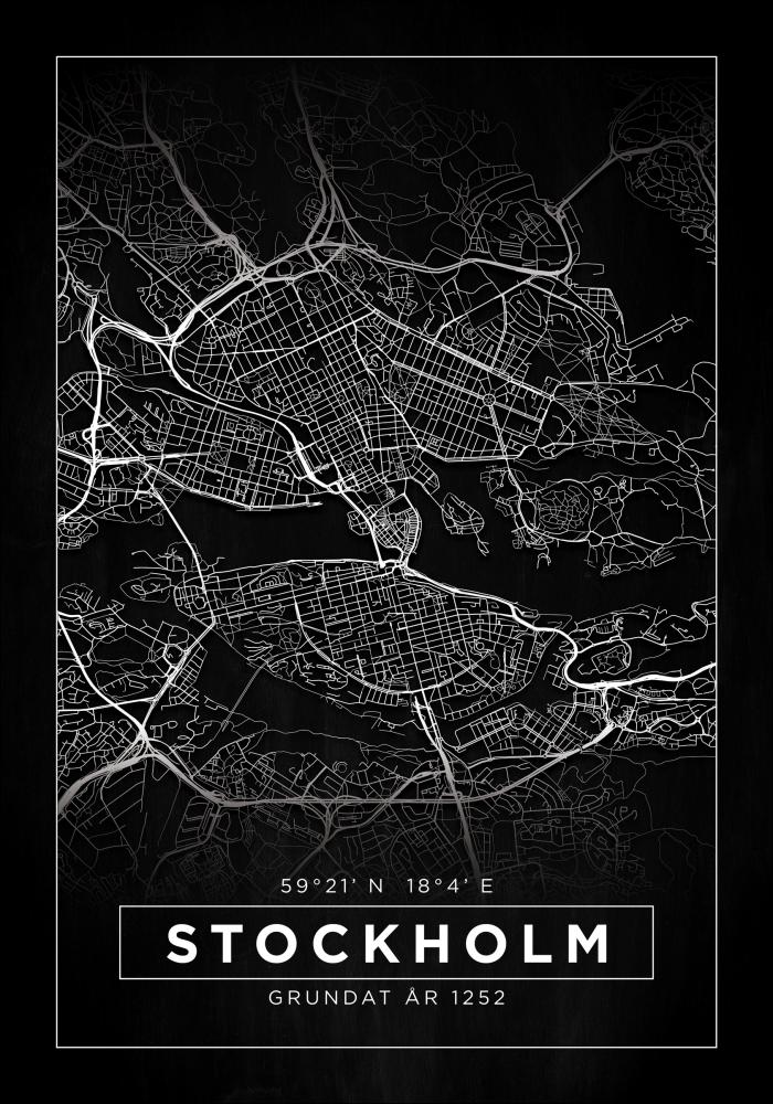 Kaart - Stockholm - muster Plakat