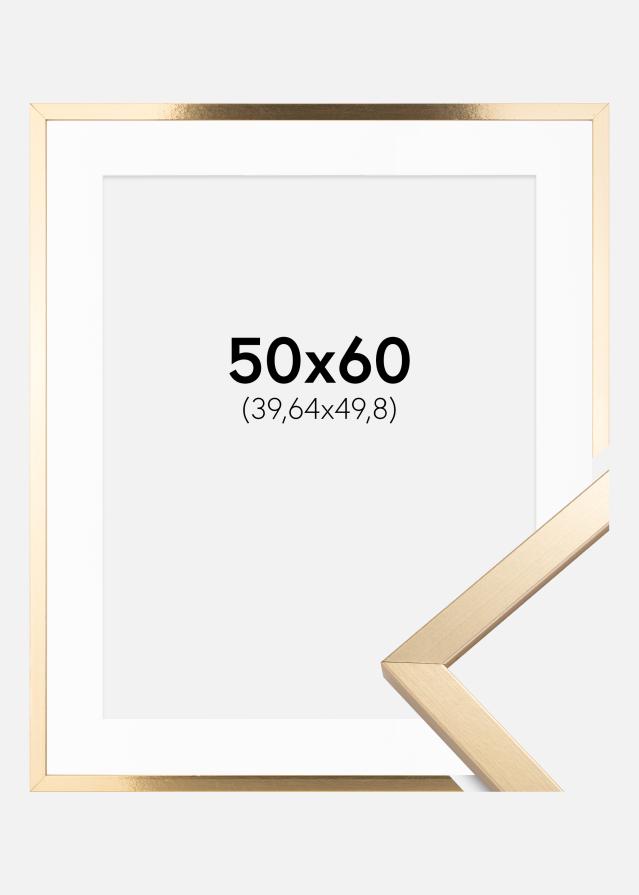 Raam Trendy kuldne 50x60 cm - paspartuu valge 16x20 inches