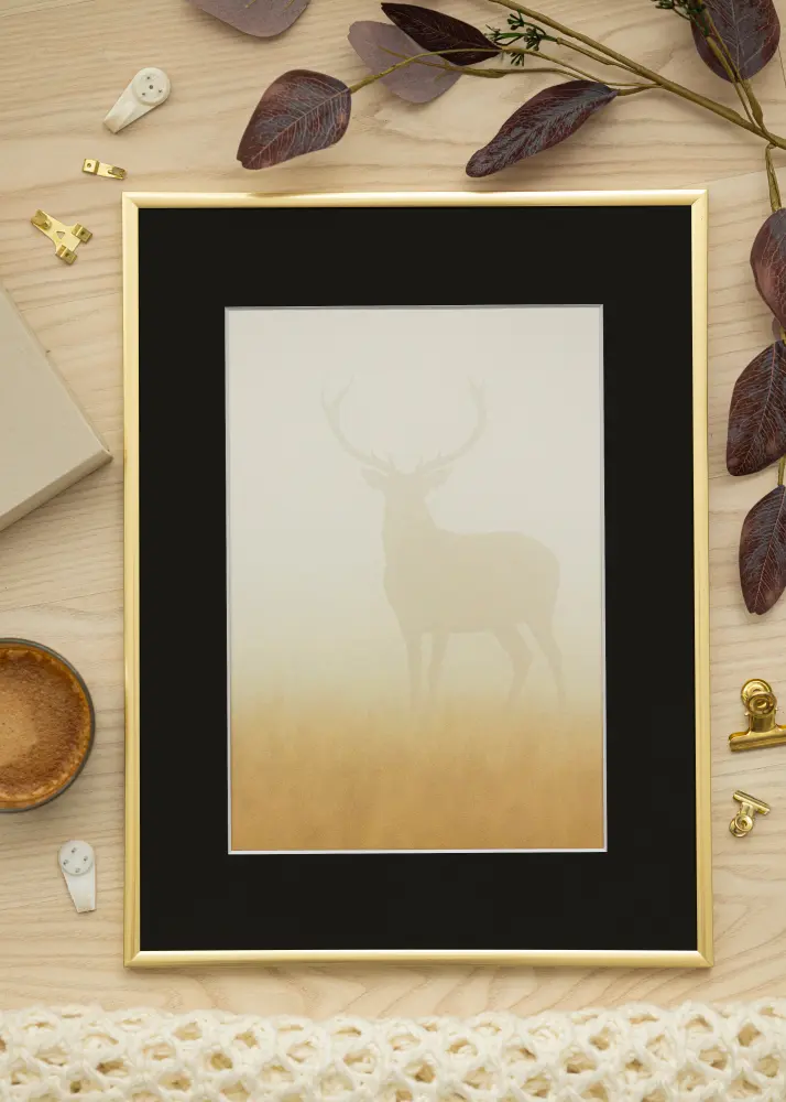 Raam New Lifestyle kuldne 40x60 cm - paspartuu muster 32,9x48,3 cm (A3+)
