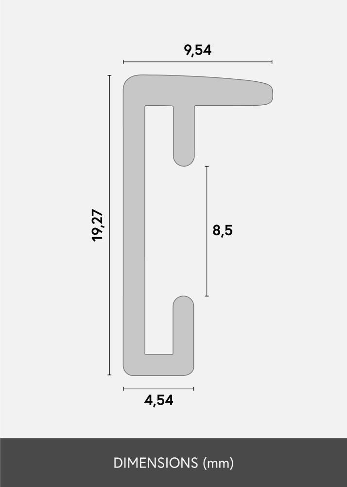 Raam Neptune Akruulklaas White Oak 50x70 cm