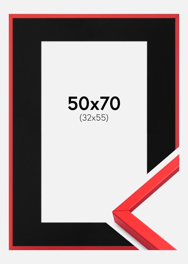 Raam E-Line punane 50x70 cm - paspartuu muster 33x56 cm