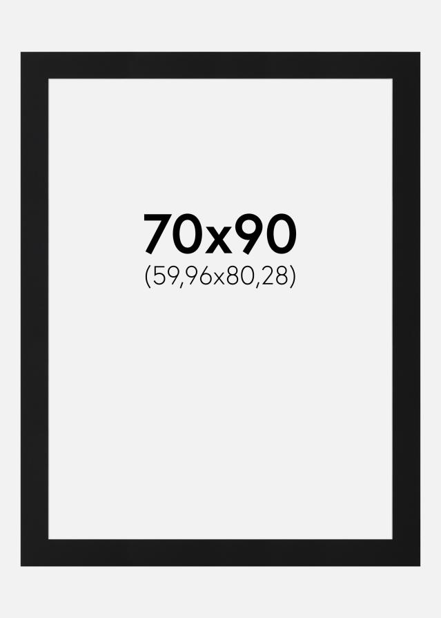 Paspartuu Must Standard (Valge Südamik) 70x90 cm (59,96x80,28)