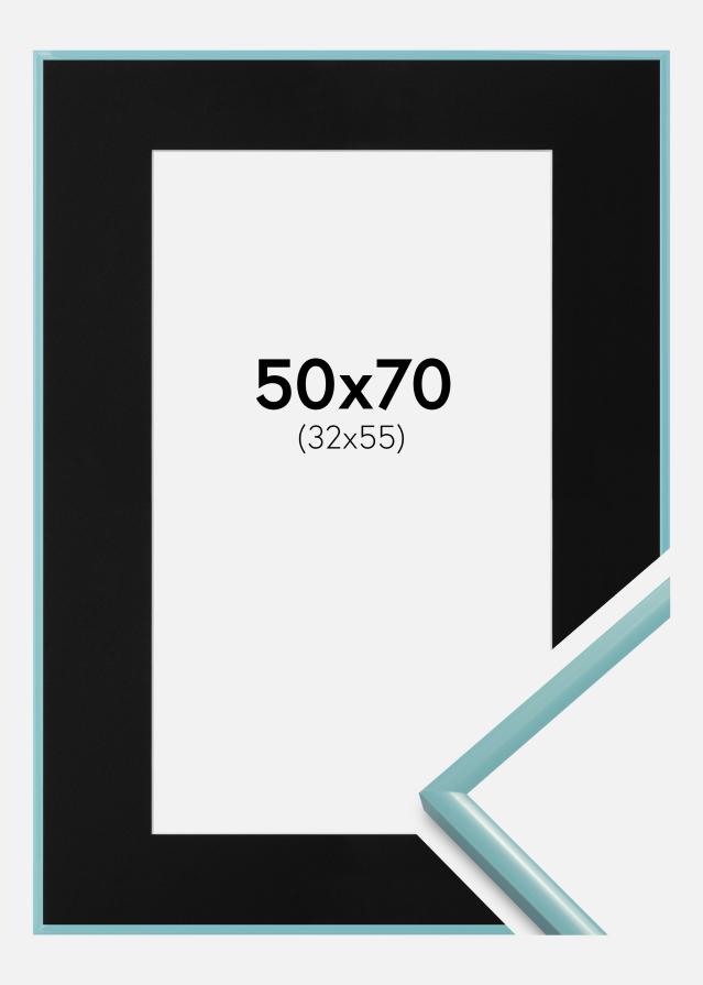 Raam New Lifestyle turkoos 50x70 cm - paspartuu muster 33x56 cm