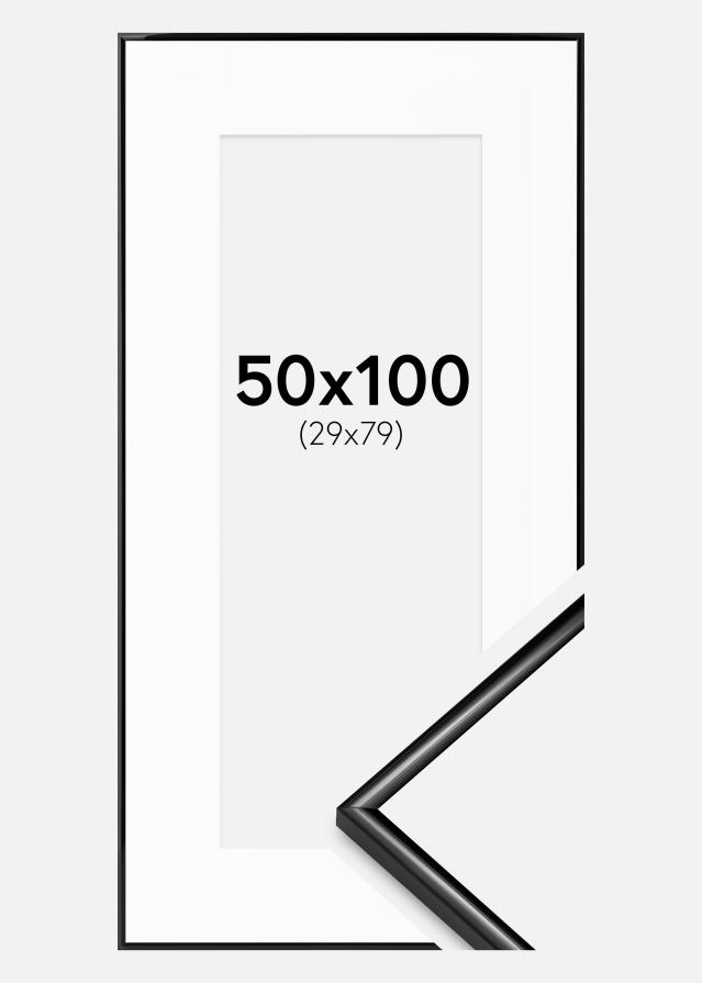 Raam Scandi muster 50x100 cm - paspartuu valge 30x80 cm