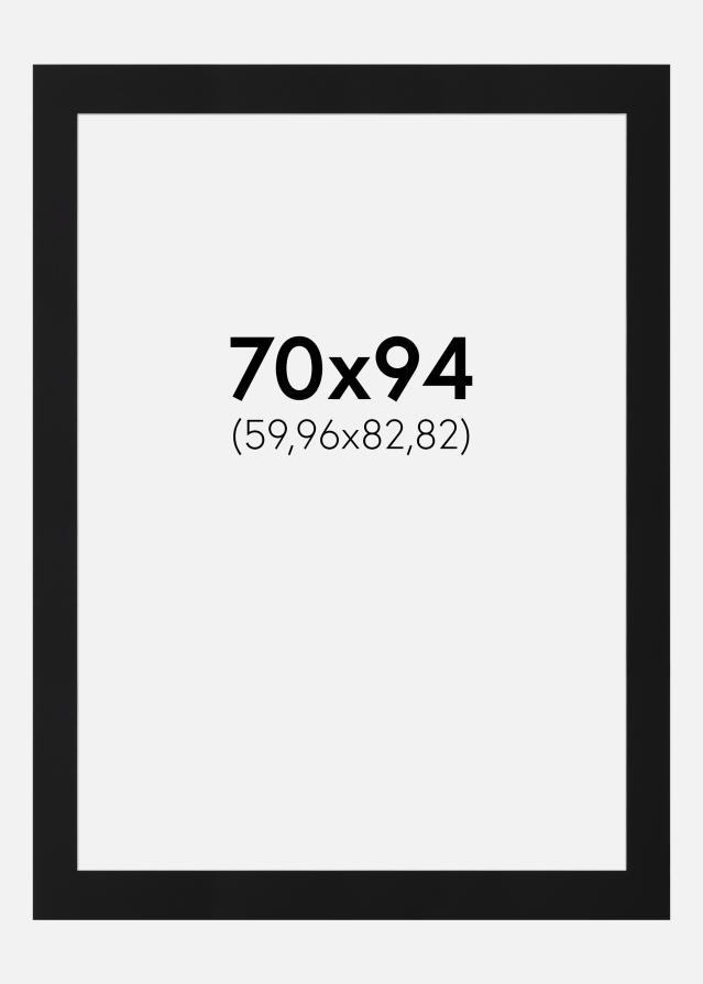 Paspartuu Must Standard (Valge Südamik) 70x94 cm (59,96x82,82)