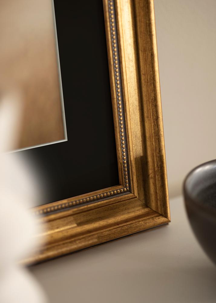 Raam rokokoo kuldne 30x40 cm - paspartuu muster 21x29,7 cm (A4)