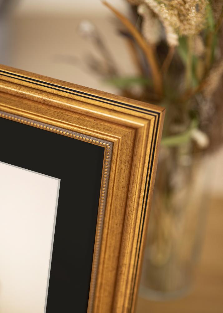 Raam rokokoo kuldne 30x40 cm - paspartuu muster 21x29,7 cm (A4)