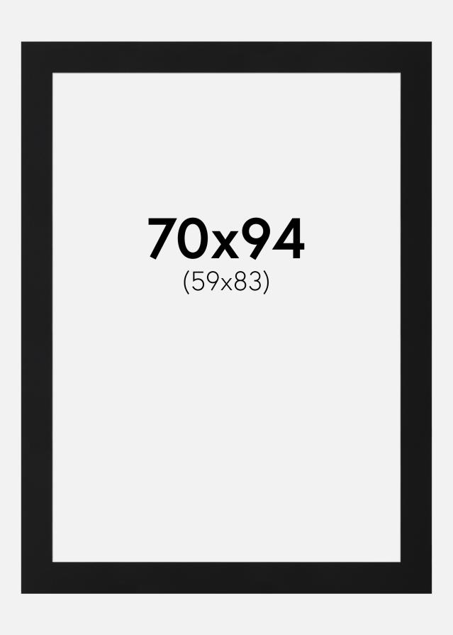 Paspartuu Must Standard (Valge Südamik) 70x94 cm (59x83)