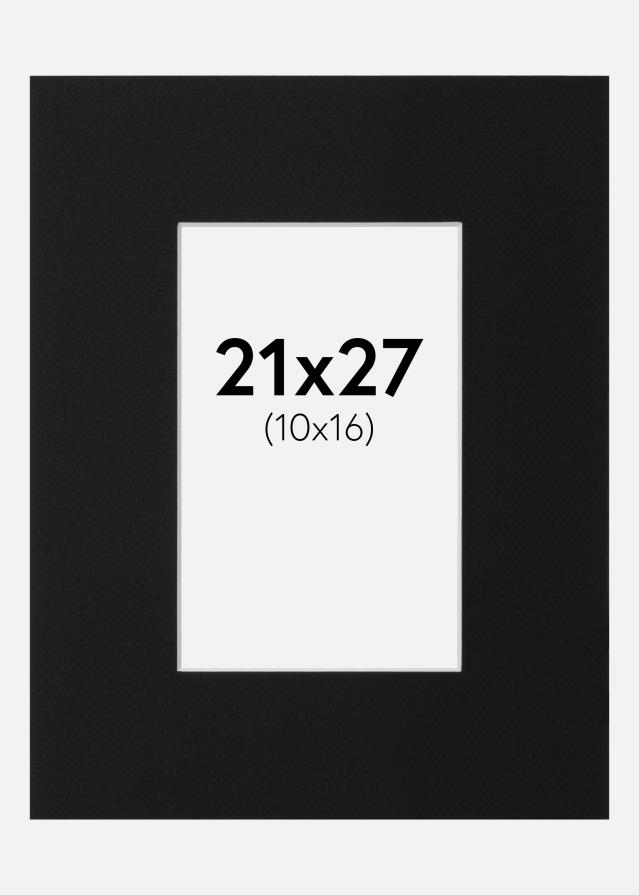 Paspartuu Must Standard (Valge Südamik) 21x27 cm (10x16)