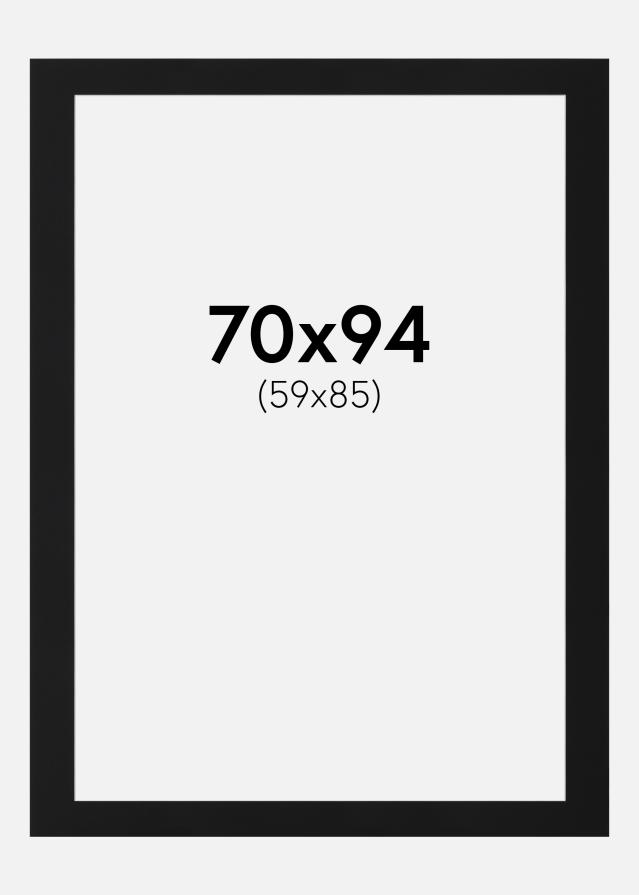 Paspartuu Must Standard (Valge Südamik) 70x94 cm (59x85)