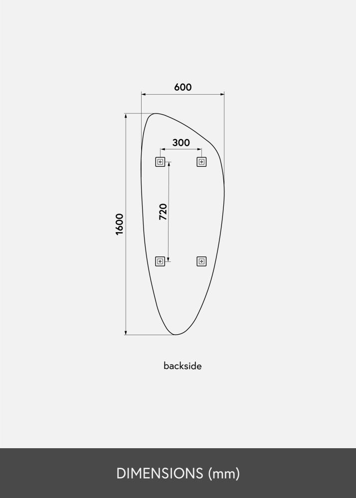 KAILA peegel Slim 60x160 cm