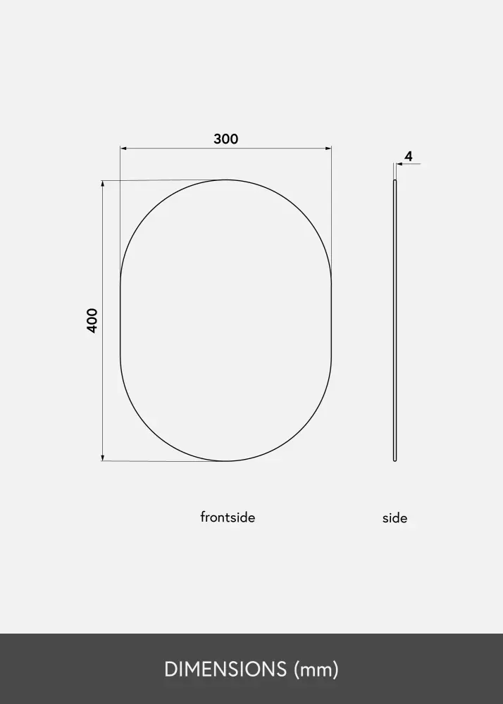 KAILA peegel ummargune 30x40 cm