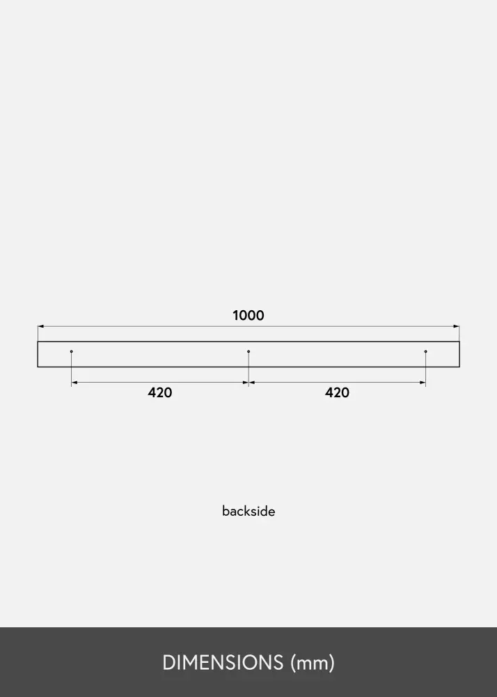 KAILA Pildiraam Riiul Must 100 cm