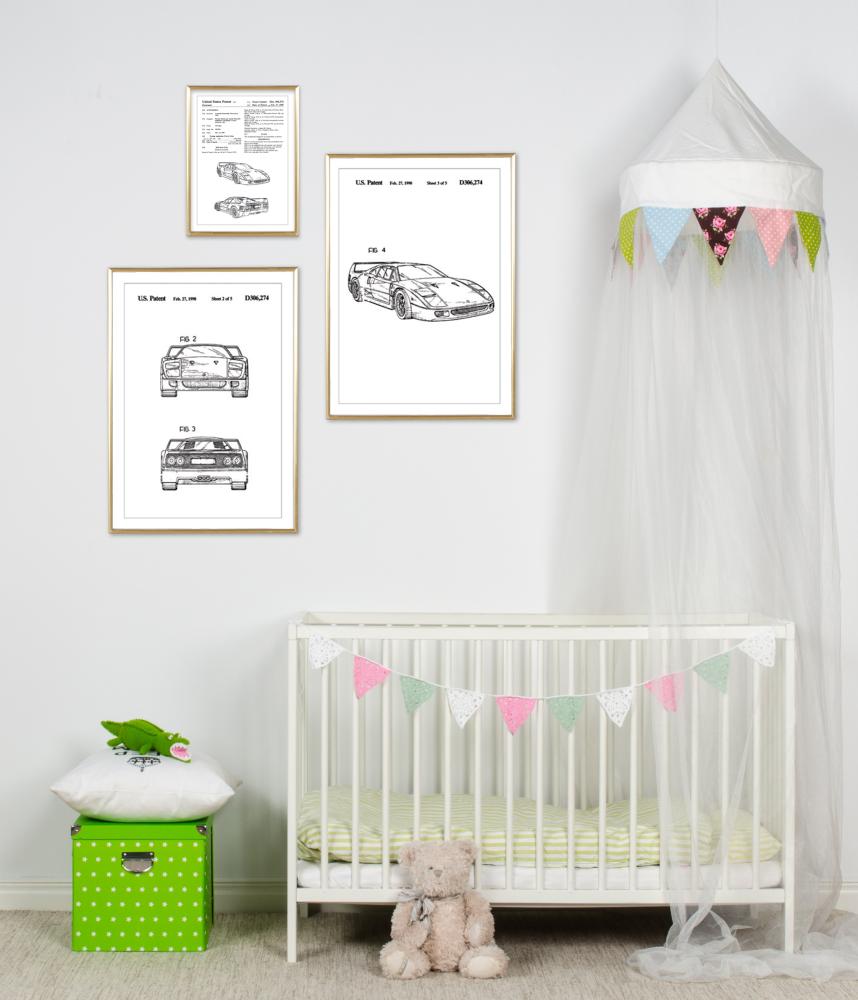 Patenteeritud joonistus - Ferrari F40 III Plakat