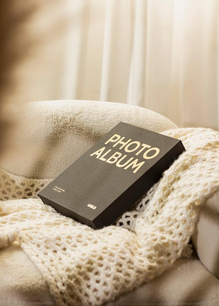 KAILA PHOTO Album Black, Coffee Table Photo Album (60 tk, mustad leheküljed)