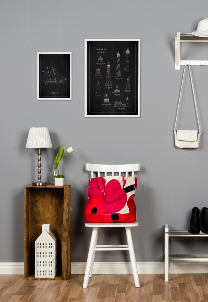 Griffeltavla - Fyrar - East Coast Plakat