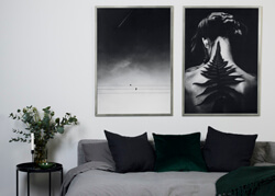 Stiilsed hõbedased raamid 50x70 cm