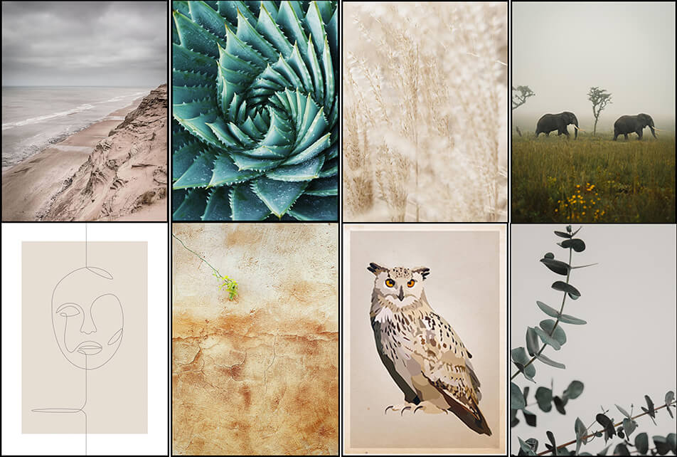 Postrid looduslike värvidega - looduslähedane sisekujundus